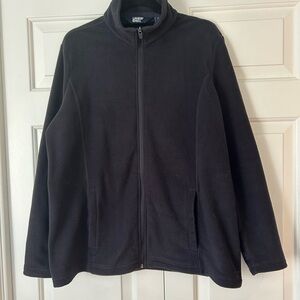 Lands' End Women's Black Zip-Up Jacket